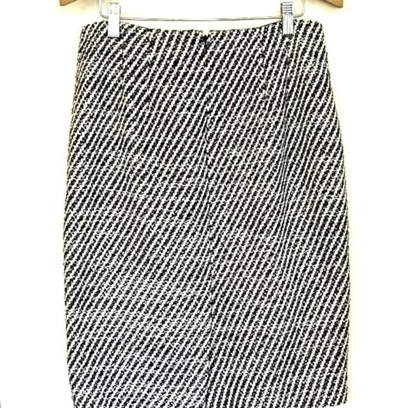 NWOT ANN TAYLOR DIAGONAL TWEED PENCIL SKIRT SIZE 4 - Picture 8 of 10